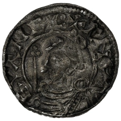 1016-1035 Cnut Silver Penny Hammered Pointed Helmet Type Cambridge Leofsige