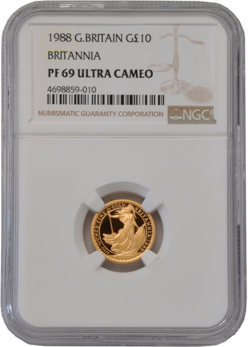 1988 Proof 1/10oz Gold Britannia Coin NGC PF69