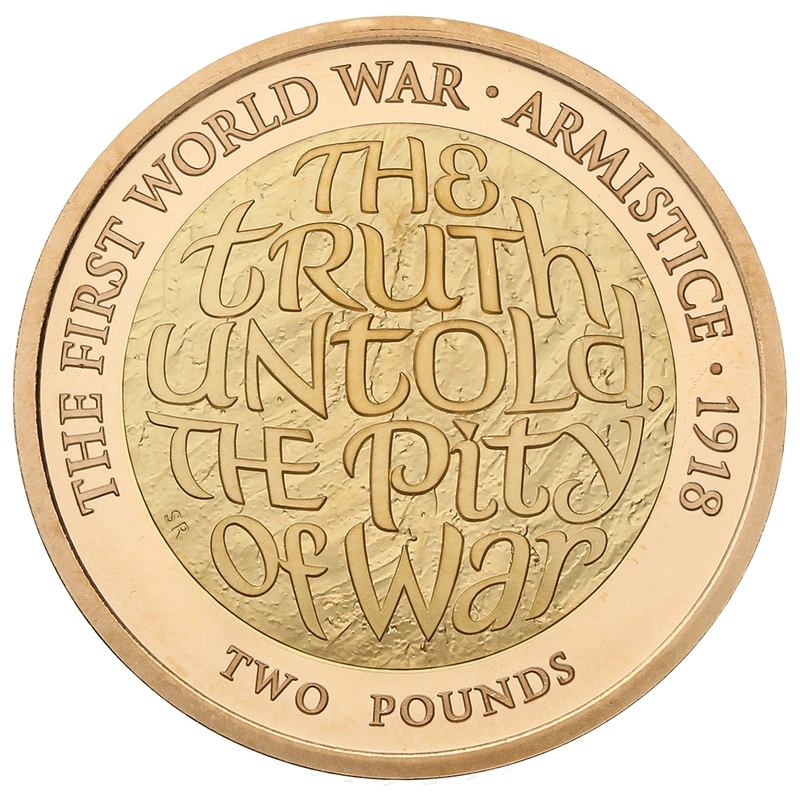 2018 Proof £2 Coin Gold Double Sovereign First World War Armistice