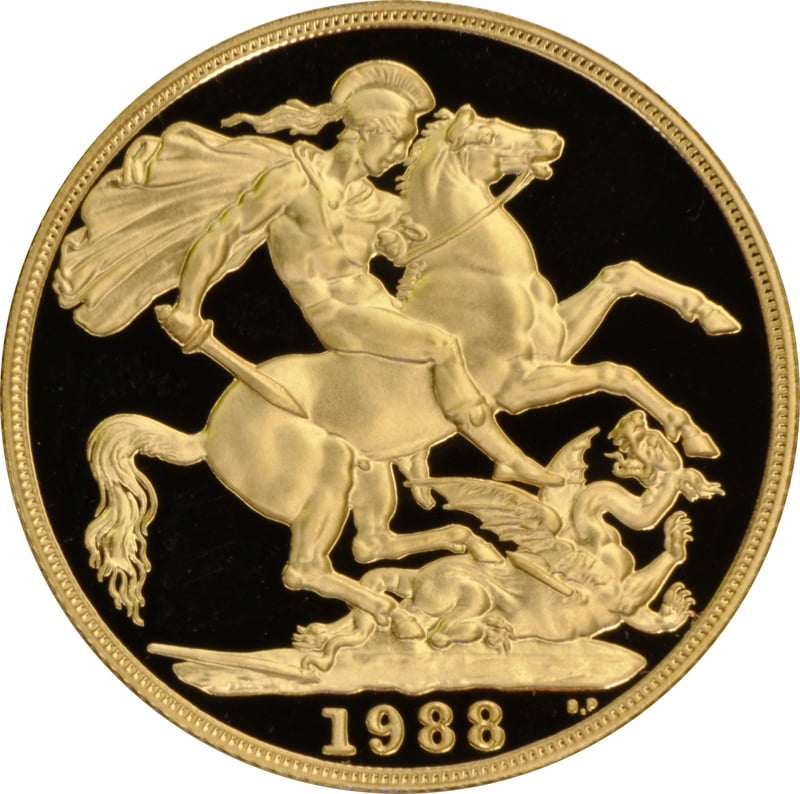 1988 £2 Two Pound Proof Gold Coin (Double Sovereign)