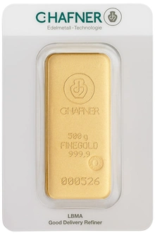 500g Gold Bar C. Hafner Cast