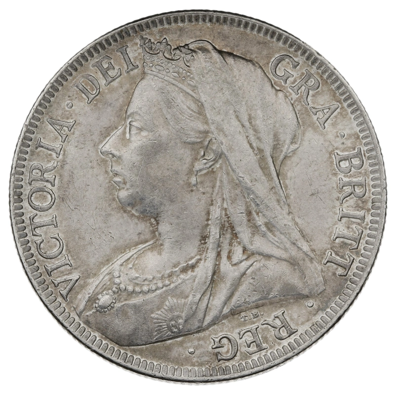 1899 Silver Half Crown Coin Queen Victoria