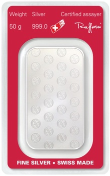 50g Silver Bar Argor-Heraeus
