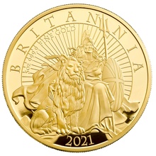 2021 Proof 5oz Gold Britannia Coin Boxed