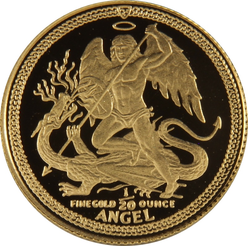 1987 Proof Isle of Man Angel Gold Coin 1/20oz