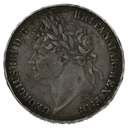 1822 Silver Crown Coin George IV TERTIO