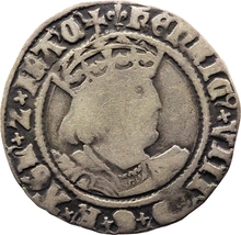 Silver Groat Fourpence Coin Henry VIII Fine