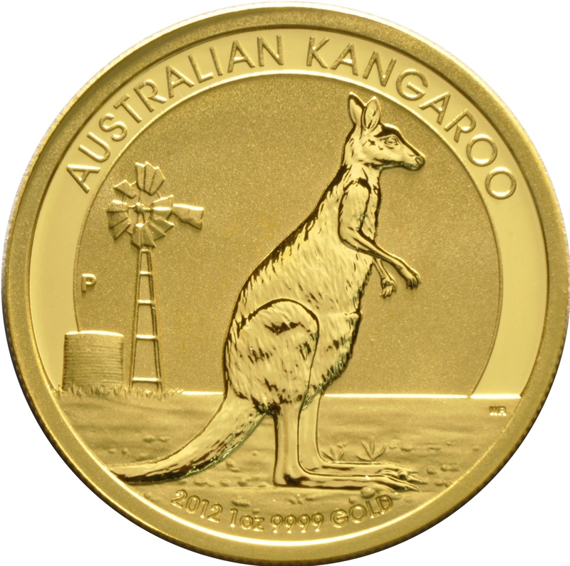 2012 Australian Kangaroo Gold Nugget Coin 1oz