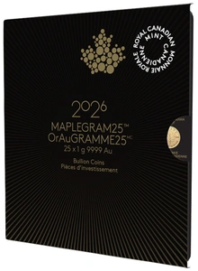 2026 MapleGram 25 x 1g Gold Coins