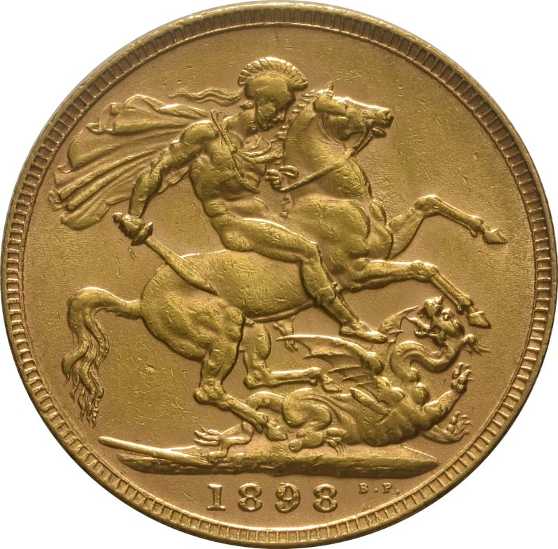 1898 Gold Sovereign Coin Queen Victoria Old Head