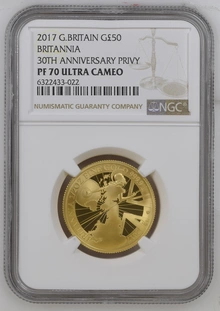 2017 Proof 1/2oz Gold Britannia Coin NGC PF70