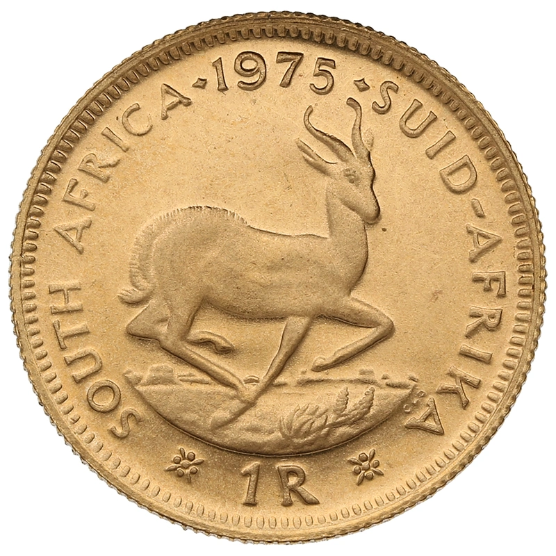 1975 R1 Gold Coin 1 Rand South Africa