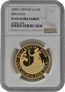 2008 Proof Gold Britannia Coin 1oz NGC PF69