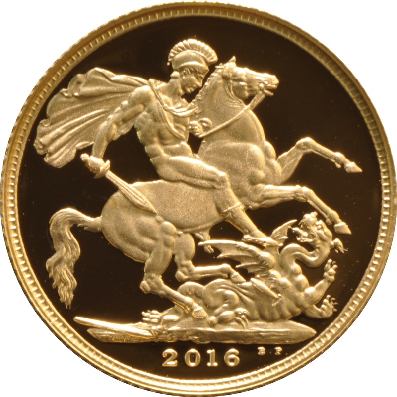 2016 Proof Gold Sovereign Coin Elizabeth II James Butler Effigy Limited Release