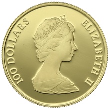 Canadian 1982 $100 half ounce Proof gold coin Constitution Boxed