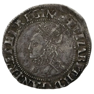 1560-1561 Silver Groat Fourpence Coin Elizabeth I mm Cross Crosslet