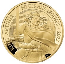 2023 Proof King Arthur Gold Coin Myths & Legends 1oz Boxed