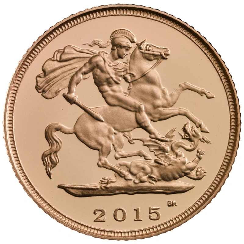 2015 Proof Gold Half Sovereign Fifth Head