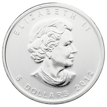 2012 Canadian Silver Maple Leaf Coin 1oz