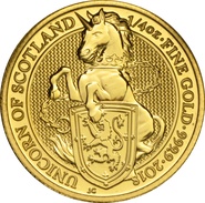 2018 1/4oz Gold Coin, The Unicorn of Scotland - Queen's Beast