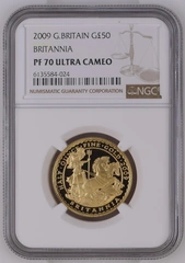 2009 Proof 1/2oz Gold Britannia Coin NGC PF70