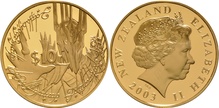 2003 3 Coin Lord of the Rings Gold Proof Set Boxed