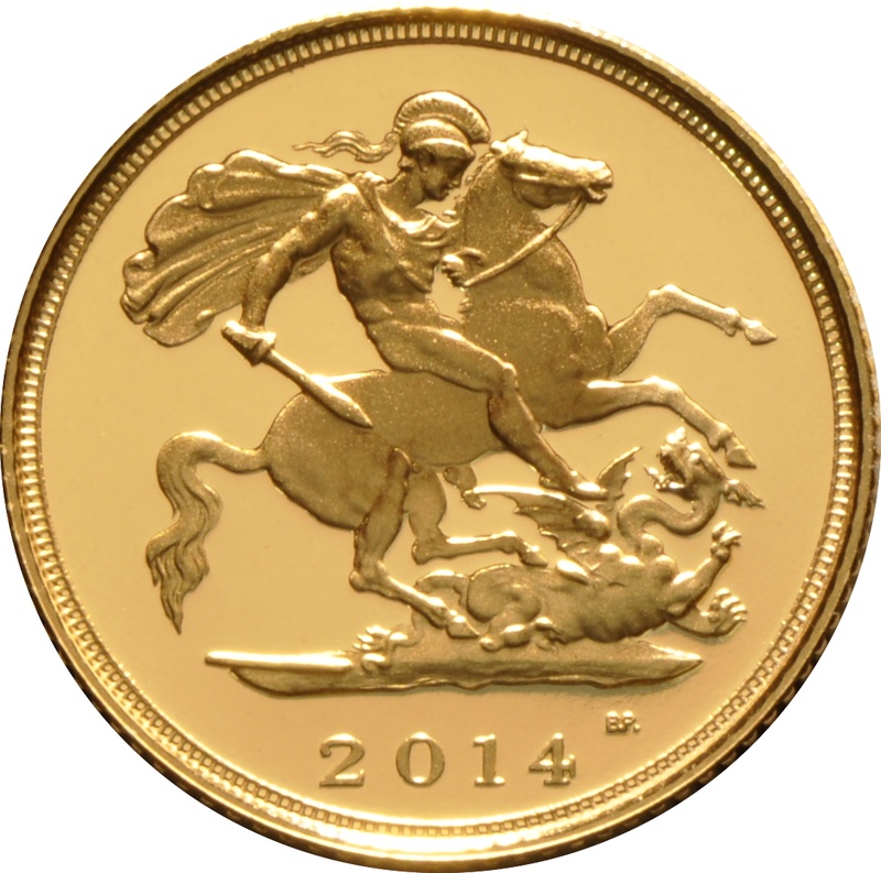 2014 Proof Gold Half Sovereign Elizabeth II Fourth Head
