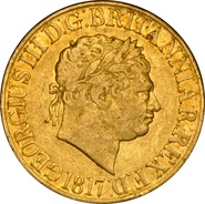 1817 Gold Sovereign Coin George III NGC VF30