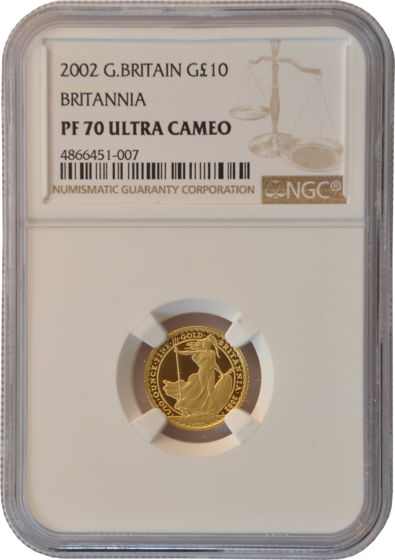 2002 Proof 1/10oz Gold Britannia Coin NGC PF70