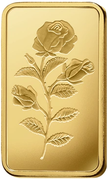10g Gold Bar PAMP Rosa Minted