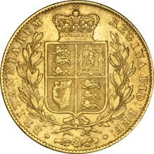 1838 Gold Sovereign Coin Queen Victoria Young Head Shield Back NGC VF Details
