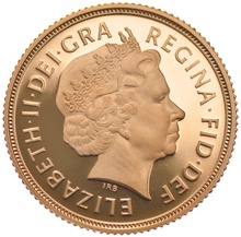 1998 Proof Gold Half Sovereign Elizabeth II Fourth Head