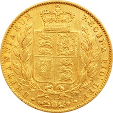 1847 Gold Sovereign Coin Queen Victoria Young Head