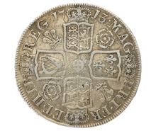 1713 Silver Half Crown Coin Queen Anne