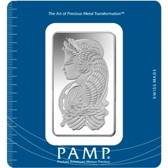 100g Silver Bar PAMP Lady Fortuna Minted