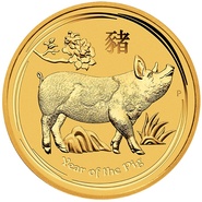 2019 2oz Perth Mint Year of the Pig Gold Coin