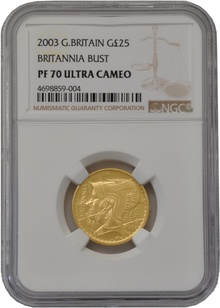 2003 Proof 1/4oz Gold Britannia Coin NGC PF70