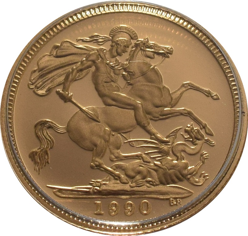 1990 Proof Gold Half Sovereign Elizabeth II Third Head