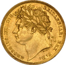 1822 Gold Sovereign - George IV Laureate Head