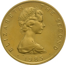 1983 Proof Isle of Man £1 Gold Coin Manx Town Series Peel