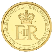 Perth Mint 2015 Longest Reigning Monarch 1/4oz Gold Proof Coin Boxed