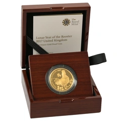 2017 Proof Year of the Rooster Gold Coin 1oz Royal Mint Lunar Series Boxed