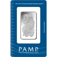 1oz Silver Bar PAMP Lady Fortuna Minted