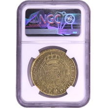 1800 Spanish 8 Escudos Gold Coin Charles IV Santiago NGC AU53