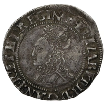 1560-1561 Silver Groat Fourpence Coin Elizabeth I mm Cross Crosslet