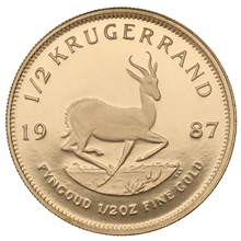 1987 Proof 1/2oz Krugerrand Gold Coin