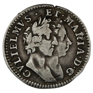 1689 Silver Groat Fourpence Coin William & Mary