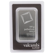 100g Palladium Bar Valcambi