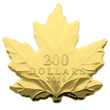 2016 $200 Nature's Pure Form Gold Maple Coin 1oz Boxed
