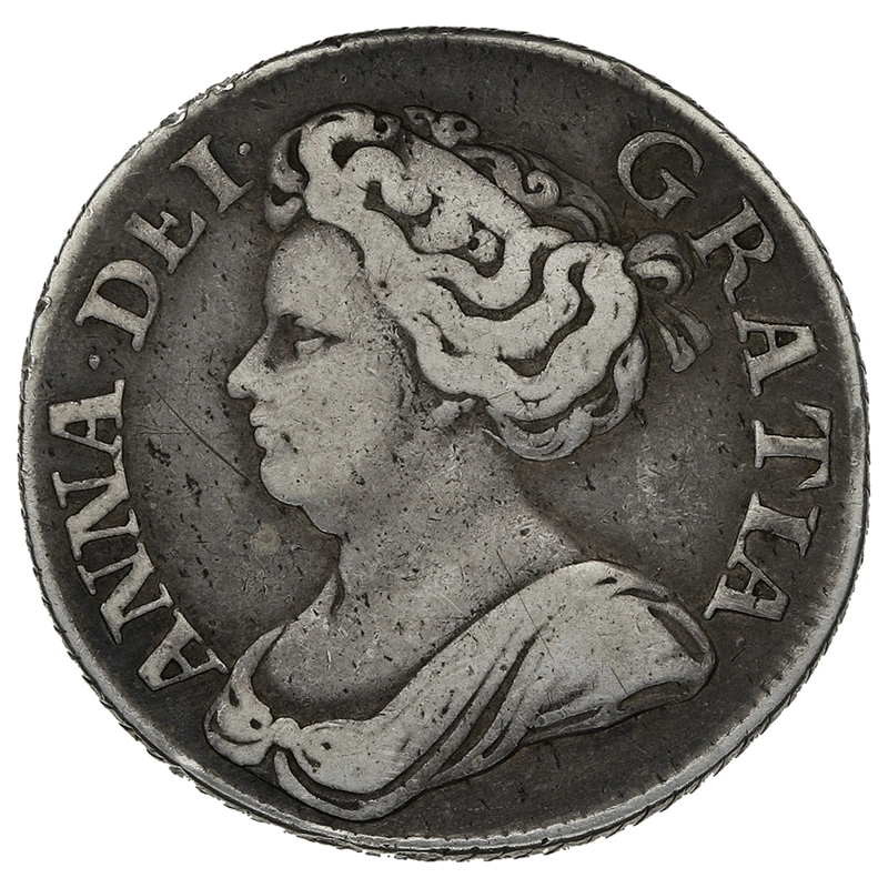 1712 Silver Shilling Coin Queen Anne